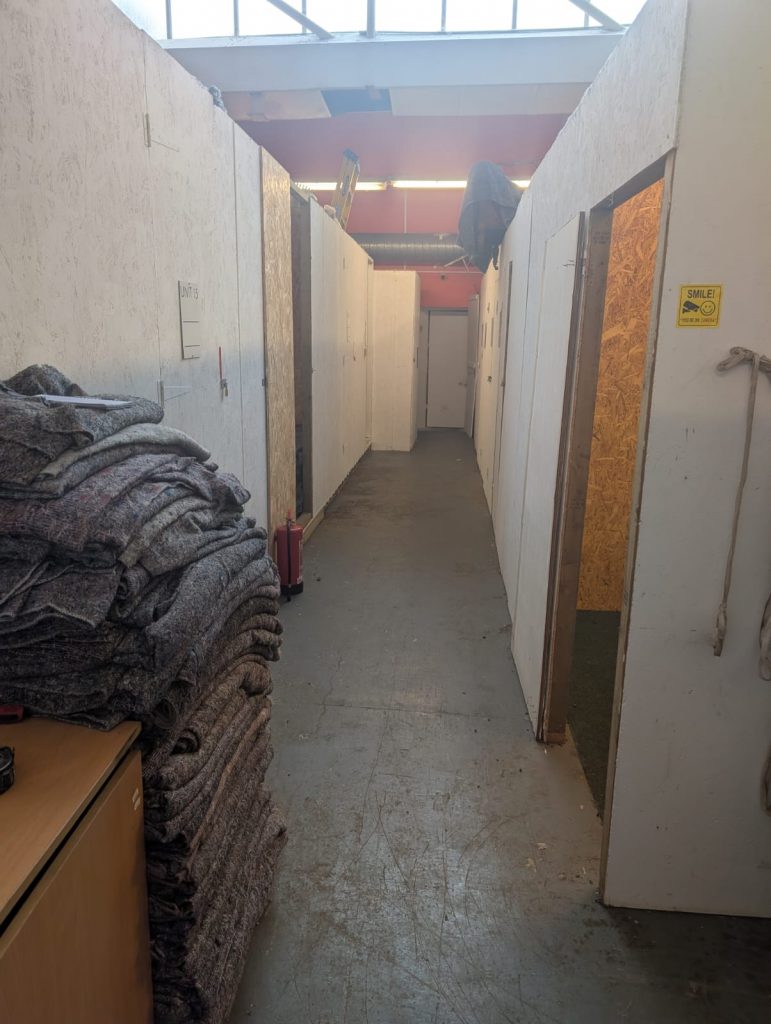 Inside our storage facility